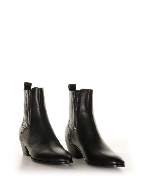 GUGLIELMO ROTTA: ankle boots online - Black Leather Ankle Boot