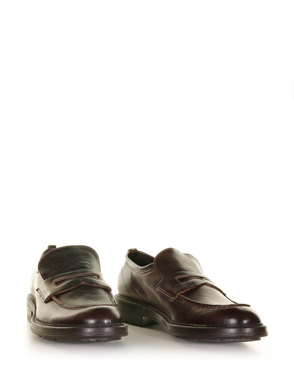 HUNDRED100: Loafers & Slippers online - Dark Brown Leather loafers