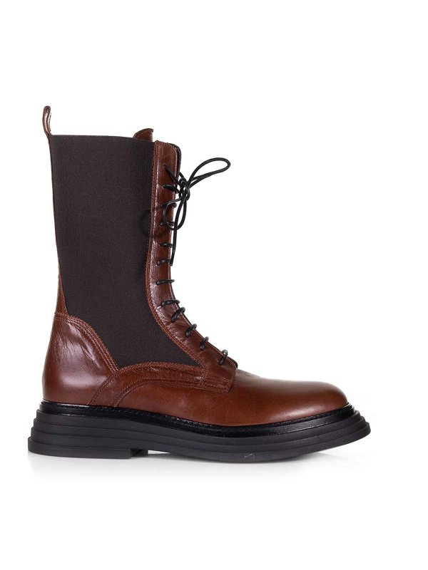 LAURA BELLARIVA: ブーティー - アンクルブーツ - ブラウン