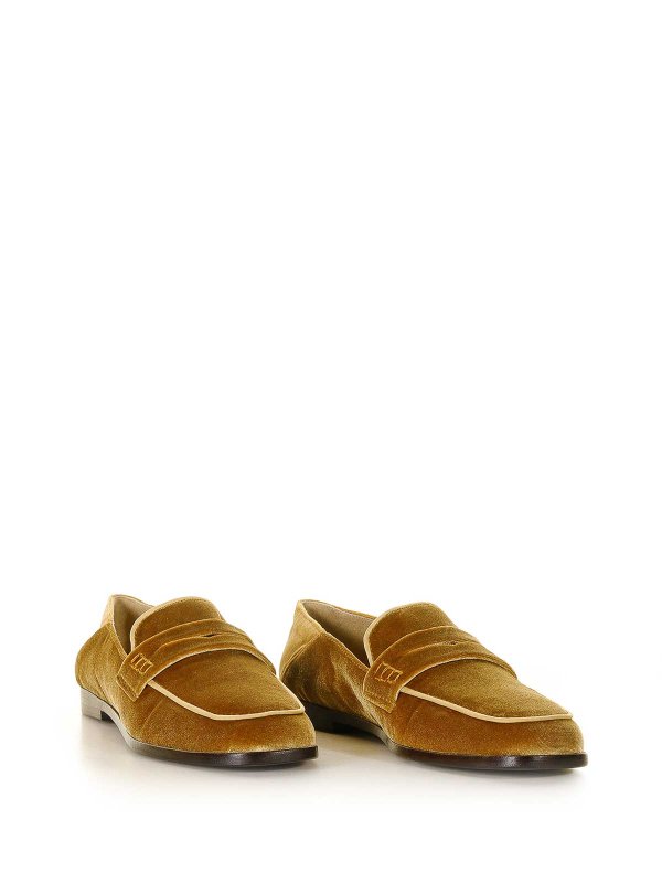 MALIPARMI: Loafers & Slippers online - Mocassino In Velluto Gold