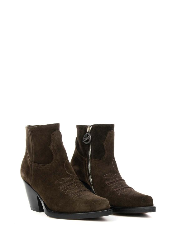 SONORA: ankle boots online - Brown Texan ankle boot in suede