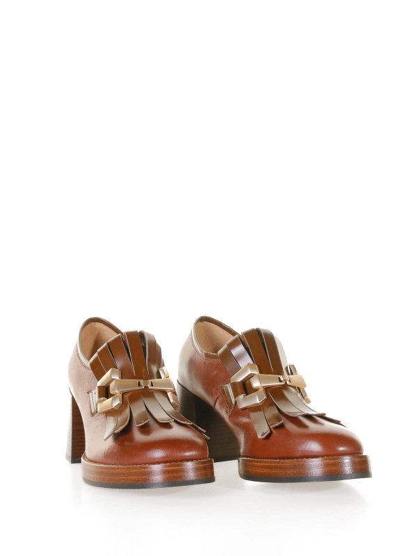 VIOLA RICCI: Loafers & Slippers online - Lya loafers In Brown Leather