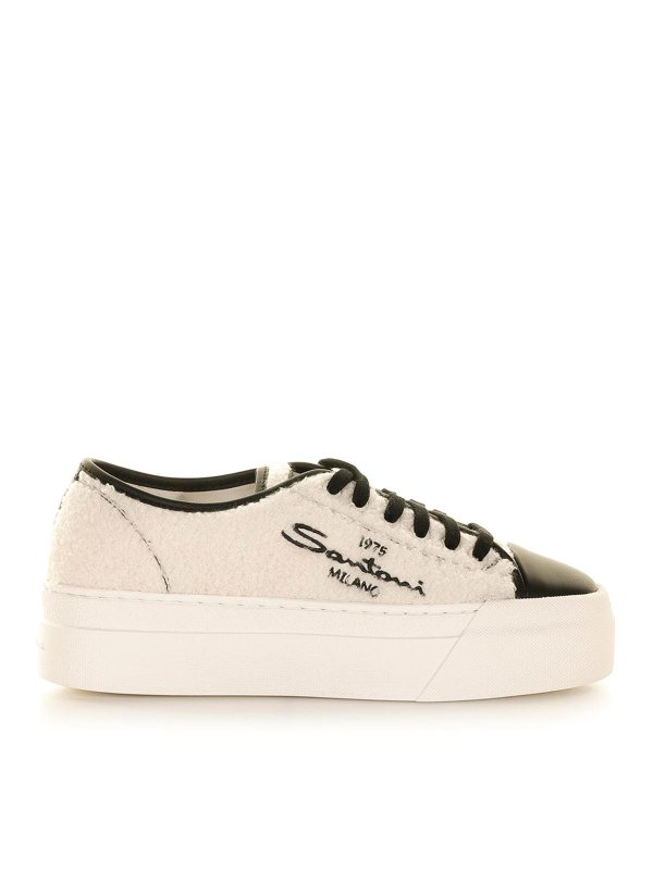 SANTONI: trainers - Fur sneakers