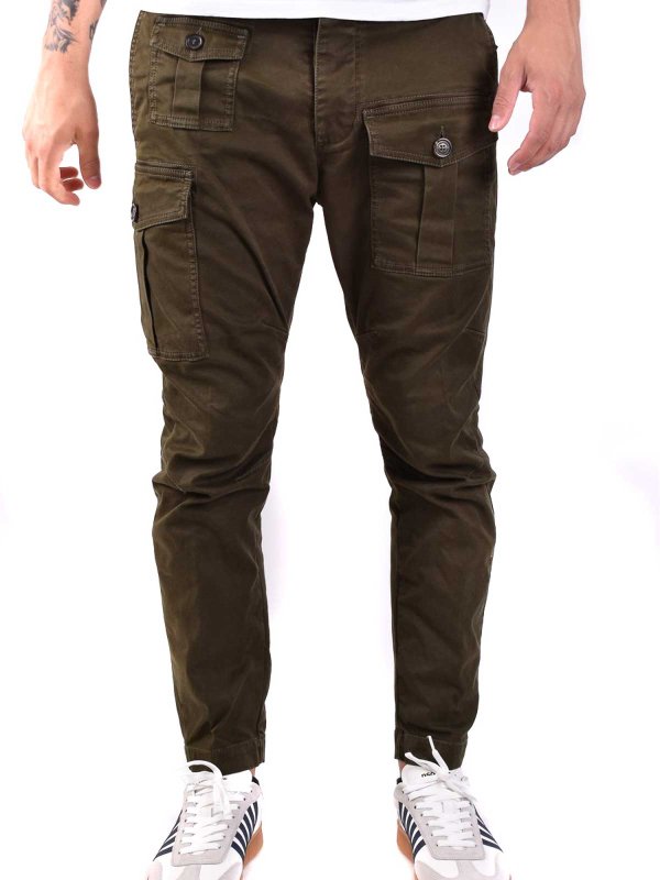 DSQUARED2: Pantalons casual online - Pantalons Décontractés - Vert