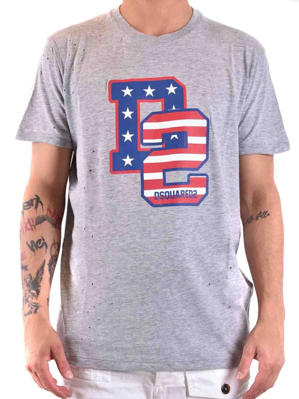 DSQUARED2: t-shirt online - T-shirt in cotone