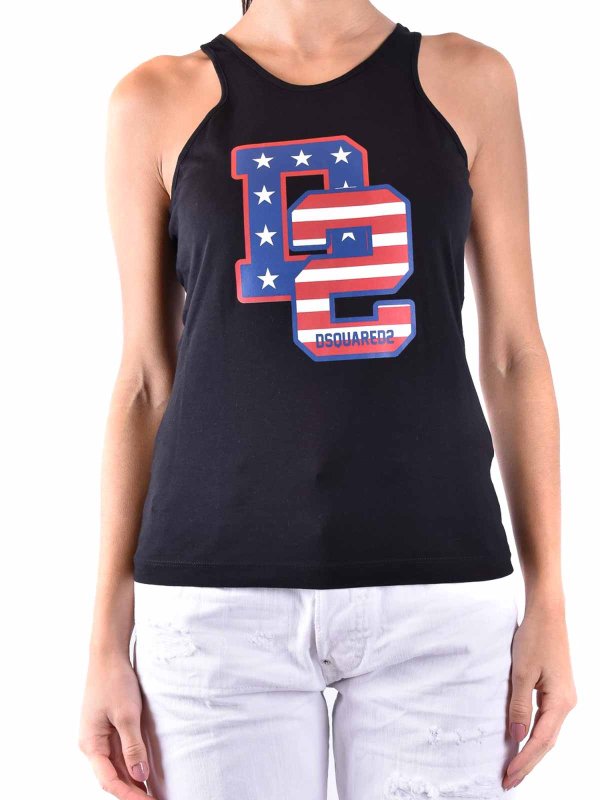 DSQUARED2: Tops und Tank Tops online - Top - Schwarz