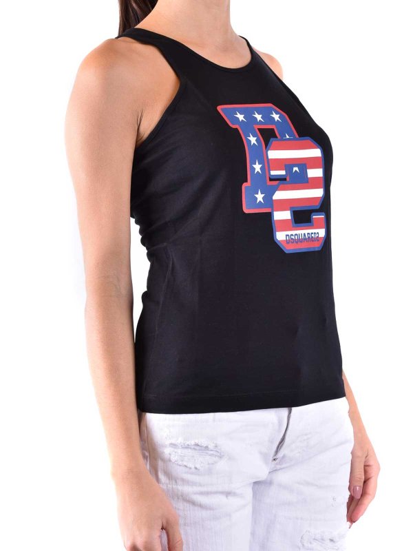The Best Shops DSQUARED2: Tops und Tank Tops - Top - Schwarz