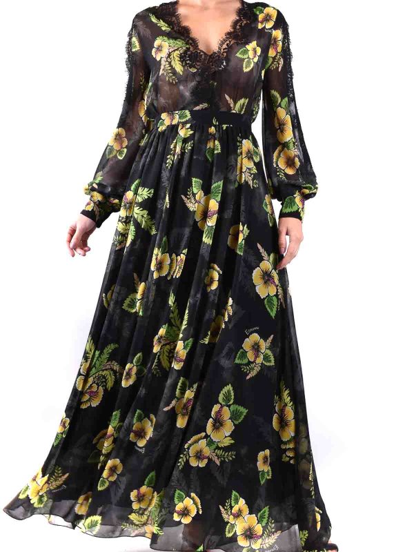 ERMANNO SCERVINO: Knielange Kleider online - Knielanges Kleid - Schwarz