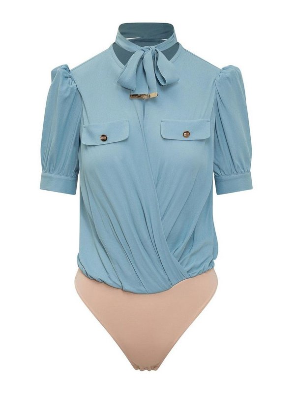 ELISABETTA FRANCHI: Tops und Tank Tops - Top - Blau