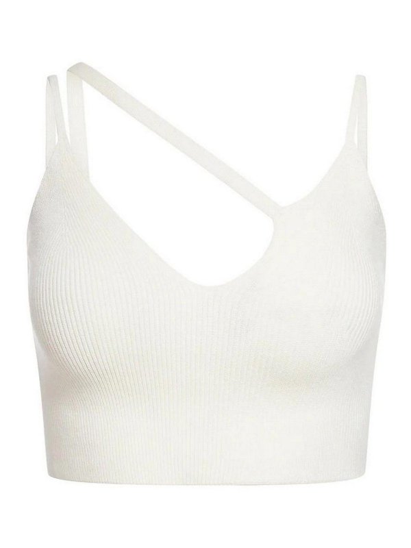 LANEUS: Tops y camisetas sin mangas - Top - Blanco
