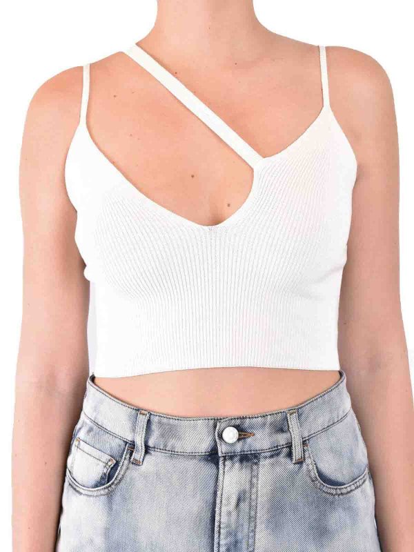 LANEUS: Tops y camisetas sin mangas online - Top - Blanco