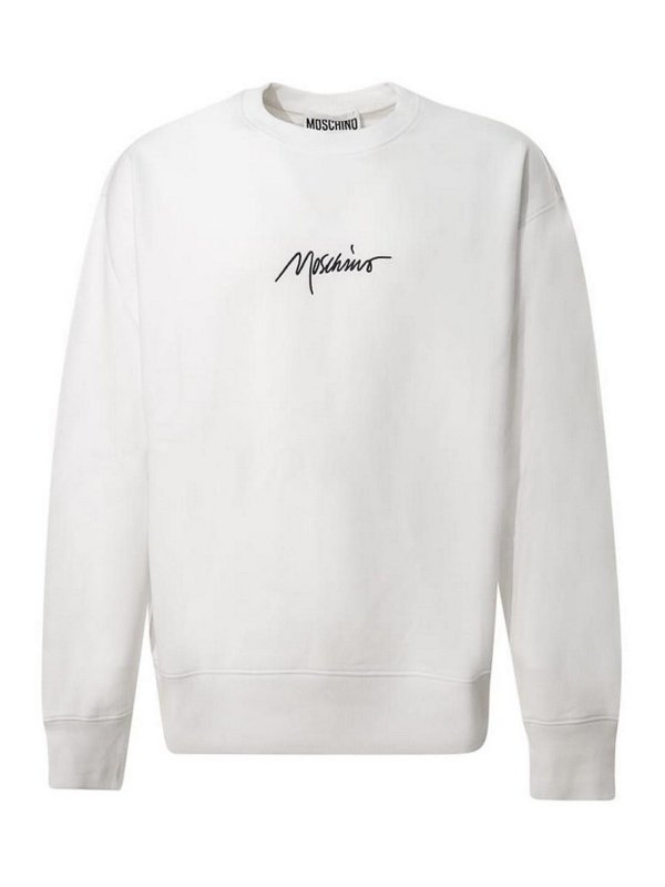 MOSCHINO: Sweatshirts und Pullover - Sweatshirt - Weiß