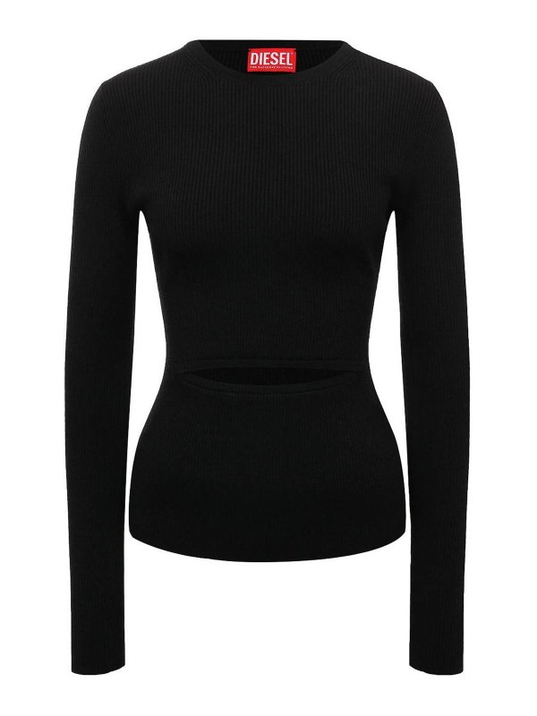 DIESEL: クルーネック - クルーネック - 黒