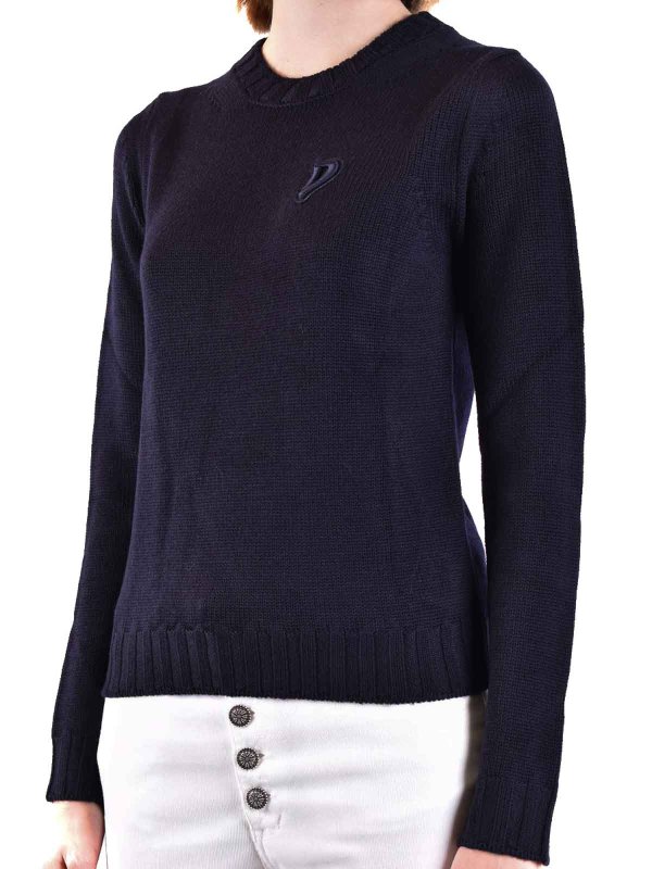 クルーネック - ブルー shop online: DONDUP