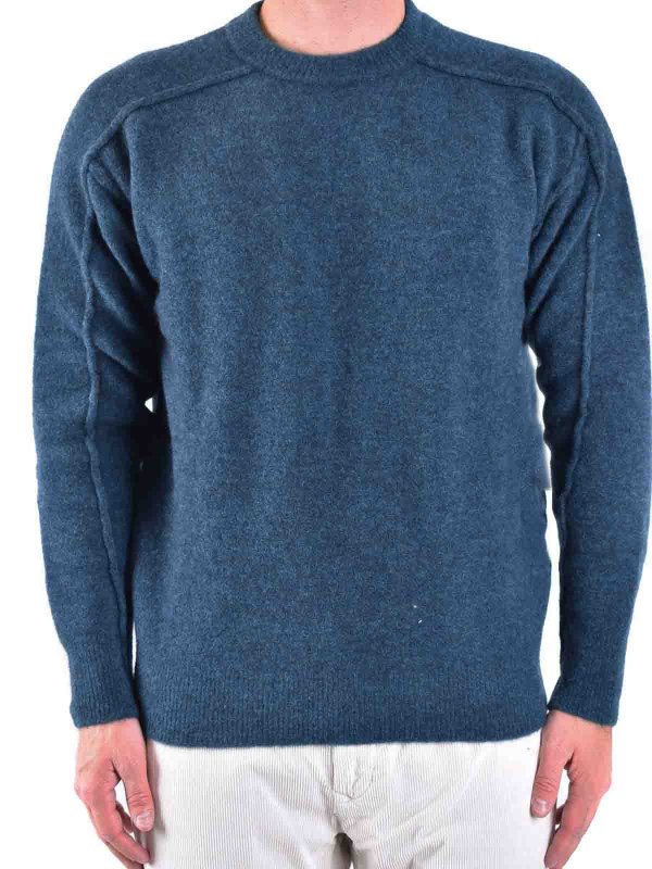 Rundhalspullover - Hellblau shop online: ISABEL BENENATO