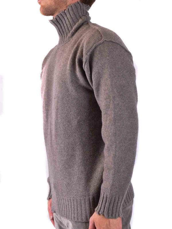 Rundhalspullover - Grau shop online: ISABEL BENENATO