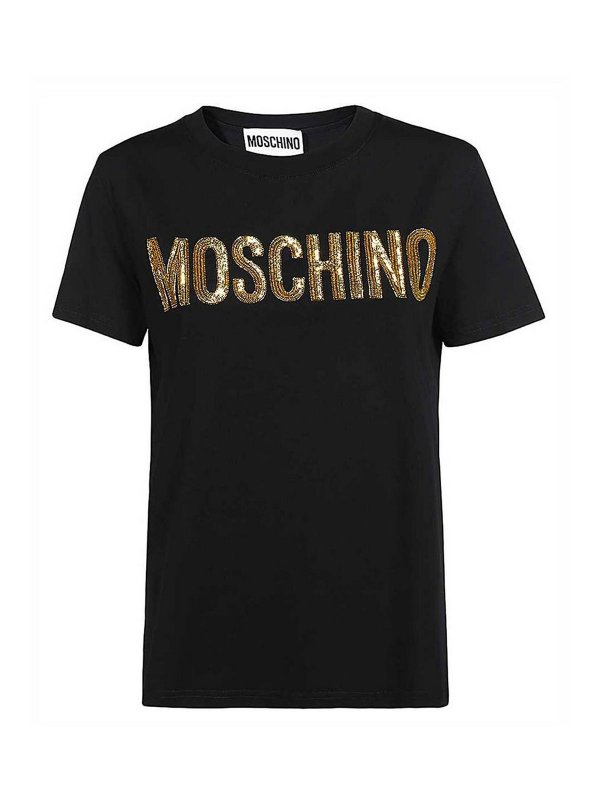 MOSCHINO: Tシャツ - Tシャツ - 黒