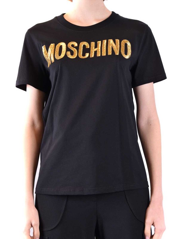 MOSCHINO: Tシャツ online - Tシャツ - 黒