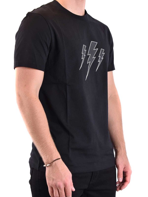 The Best Shops NEIL BARRETT: Camisetas - Camiseta - Negro
