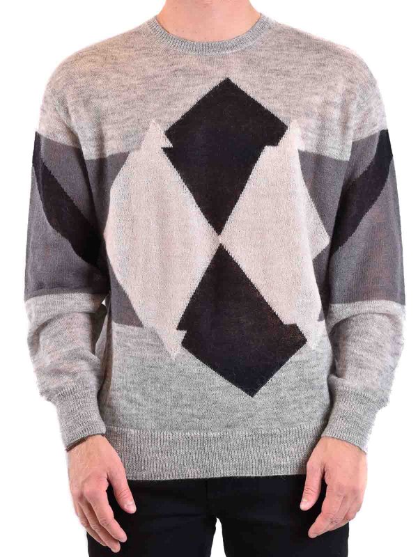 NEIL BARRETT: クルーネック online - クルーネック - グレー