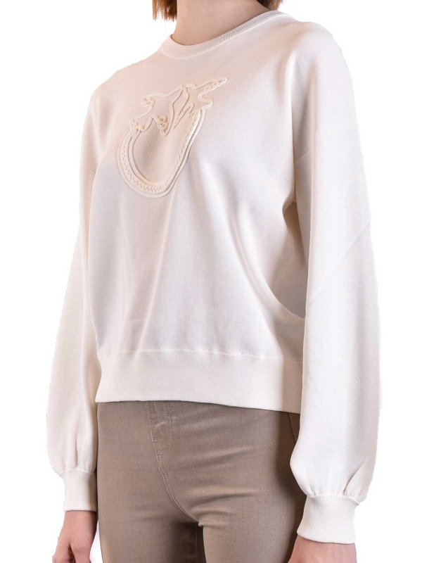 Pull Col Rond - Blanc shop online: Pinko