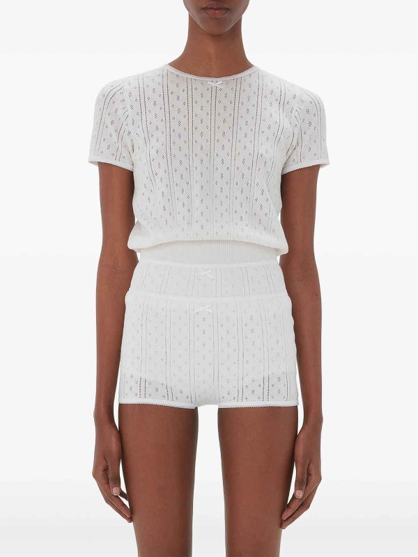 The Best Shops J.W. ANDERSON: Tops & Tank tops - Pointelle Cap-Sleeve Top