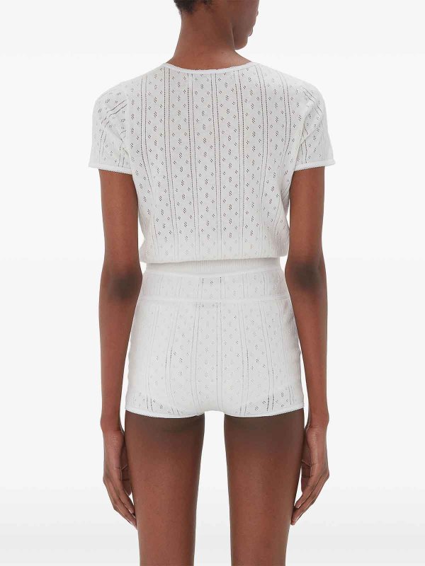 Pointelle Cap-Sleeve Top shop online: J.W. ANDERSON