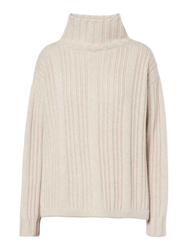 Max Mara: Tops & Tank tops - Vitalba Wool And Cashmere Polo-Neck Jumper