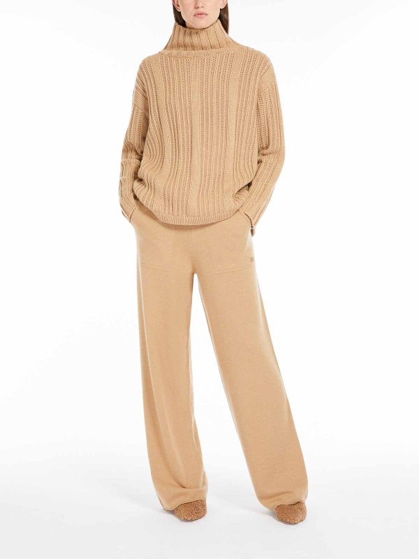 Max Mara: Tops & Tank tops online - Vitalba Wool And Cashmere Polo-Neck Jumper