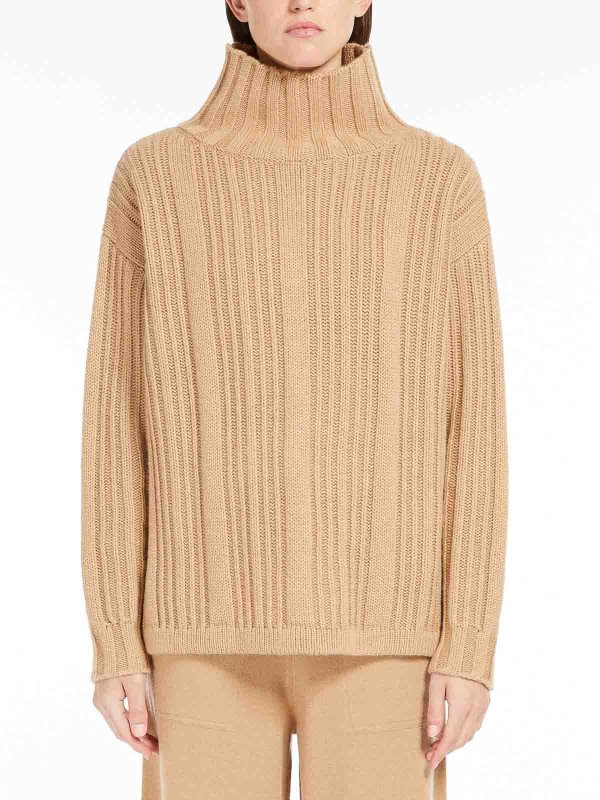 The Best Shops Max Mara: Tops & Tank tops - Vitalba Wool And Cashmere Polo-Neck Jumper