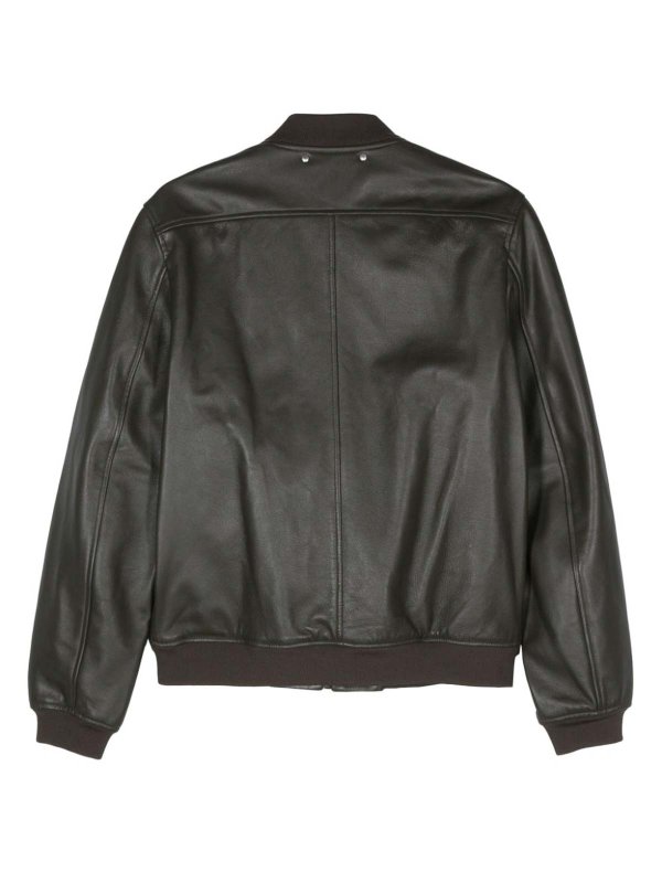 PAUL SMITH: casual jackets online - Leather Bomber Jacket
