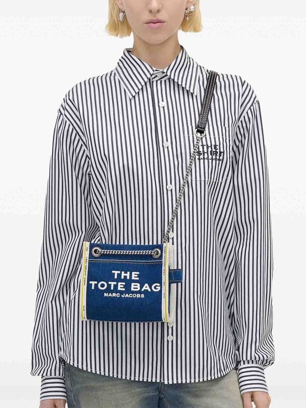 MARC JACOBS: borse a tracolla online - La borsa tote a tracolla con catena di jeans