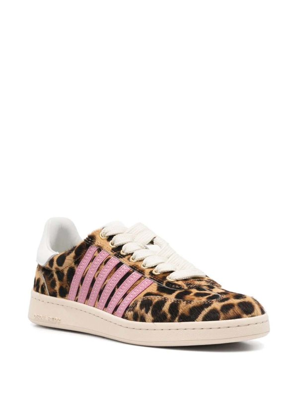 DSQUARED2: sneakers online - Sneakers con stampa leopardata