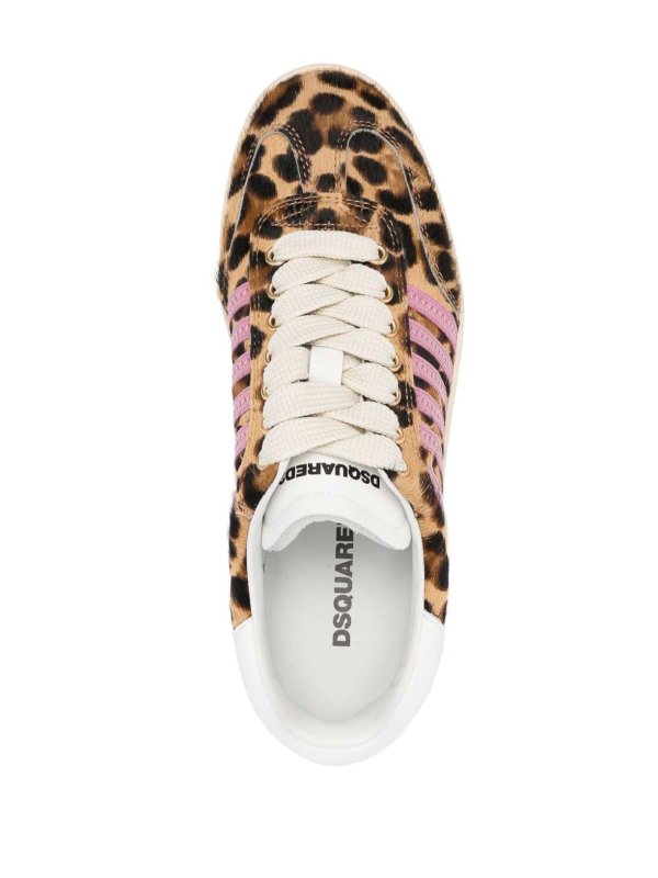 Sneakers con stampa leopardata shop online: DSQUARED2