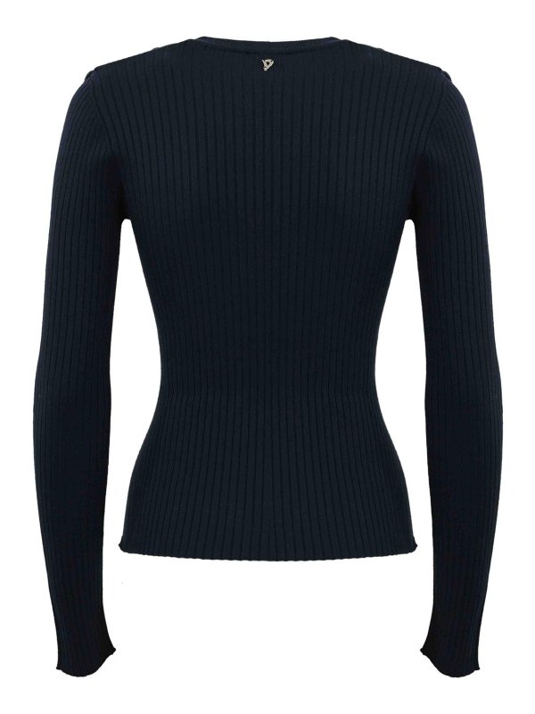DONDUP: maglia collo rotondo online - Maglia In Viscosa Con Bottoni