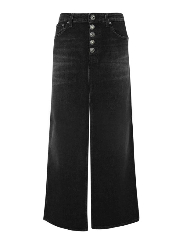 DONDUP: Knielange und Midi Röcke - Midirock - Schwarz