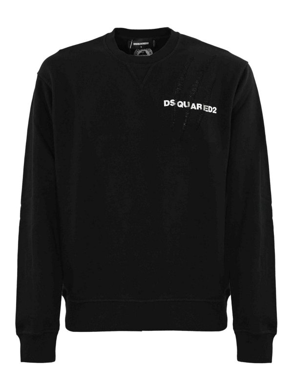 DSQUARED2: Sudaderas y suéteres - Sudadera - Negro