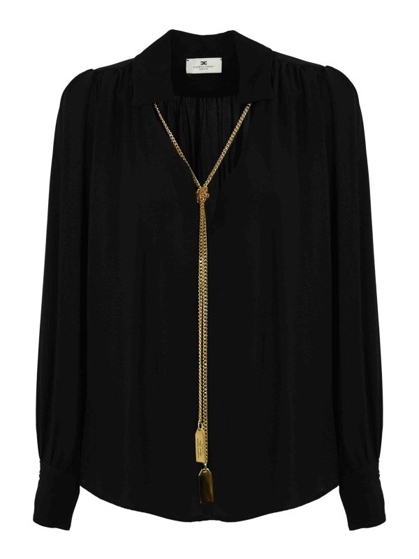 ELISABETTA FRANCHI: ブラウス - ブラウス - 黒