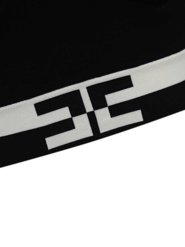 The Best Shops ELISABETTA FRANCHI: Tops & Tank tops - Cropped Top In Viscose With Logo Bands