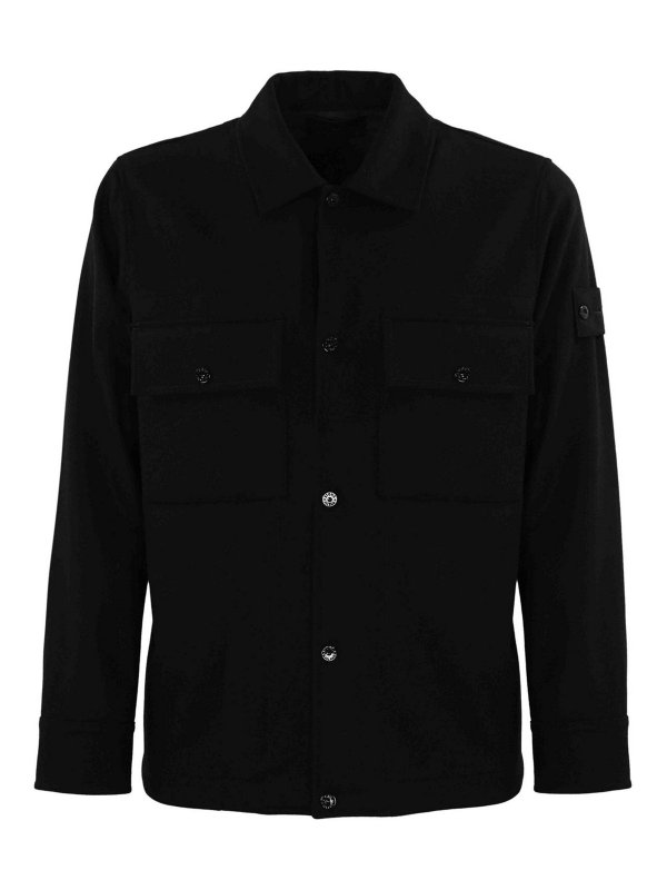 STONE ISLAND: casual jackets - 120F4 Overshirt In Wool And Nylon Flannel