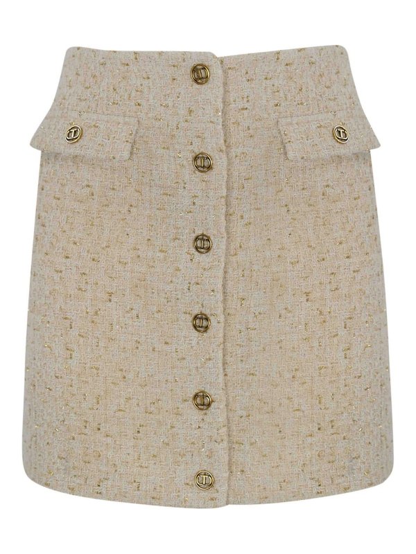 TWINSET: ニーレングススカート＆ミディ丈 - 膝丈/ミディスカート - 白