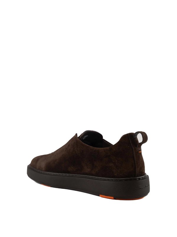 SANTONI: trainers online - Laceless Sneakers In Suede