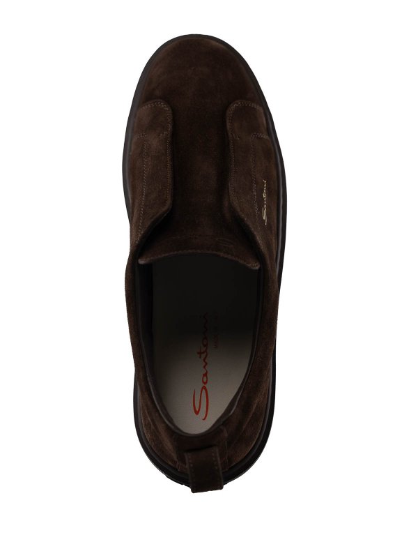The Best Shops SANTONI: trainers - Laceless Sneakers In Suede