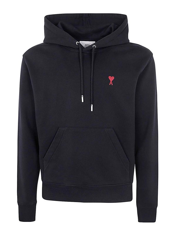 AMI PARIS: Sweatshirts & Pulls - Sweat-Shirts - Noir