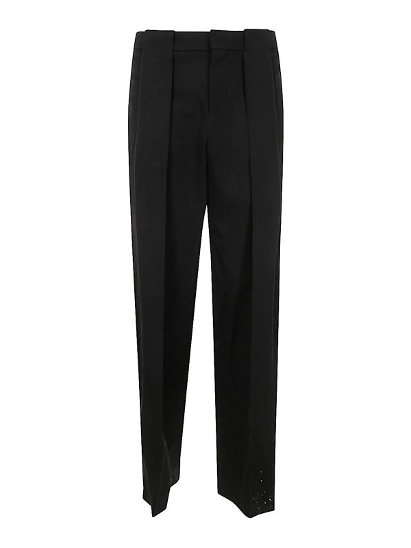 Balmain: casual trousers - Pleated Gdp Pants