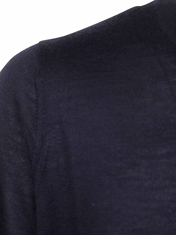 The Best Shops BRUNELLO CUCINELLI: Suéteres con cuello pico - Suéter Cuello Redondo - Azul