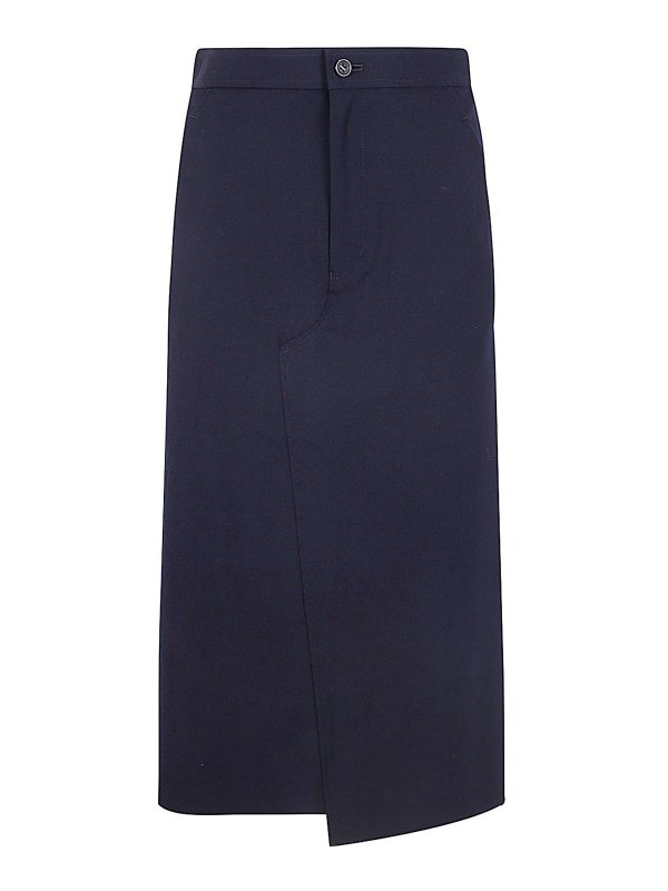 COMME DES GARCONS: Knielange und Midi Röcke - Midirock - Blau