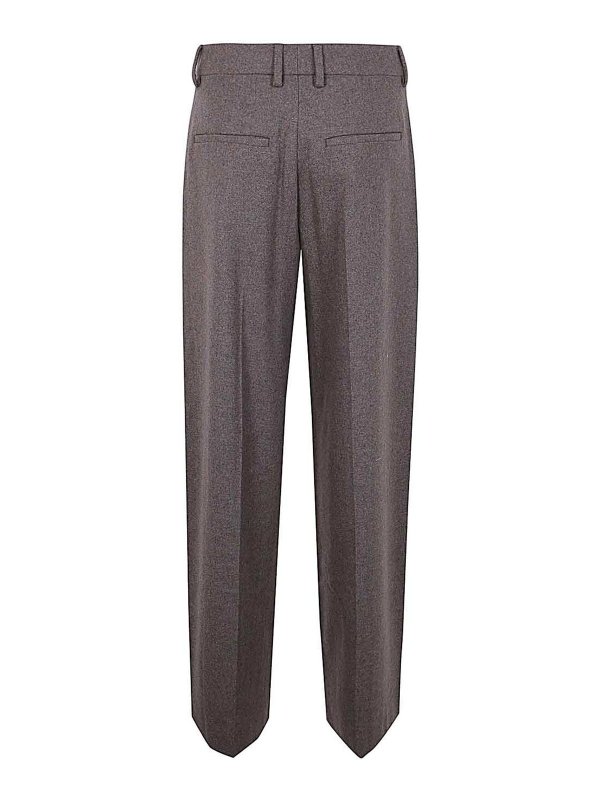 FILIPPA K: pantaloni casual online - Pantaloni larghi in flanella con pieghe