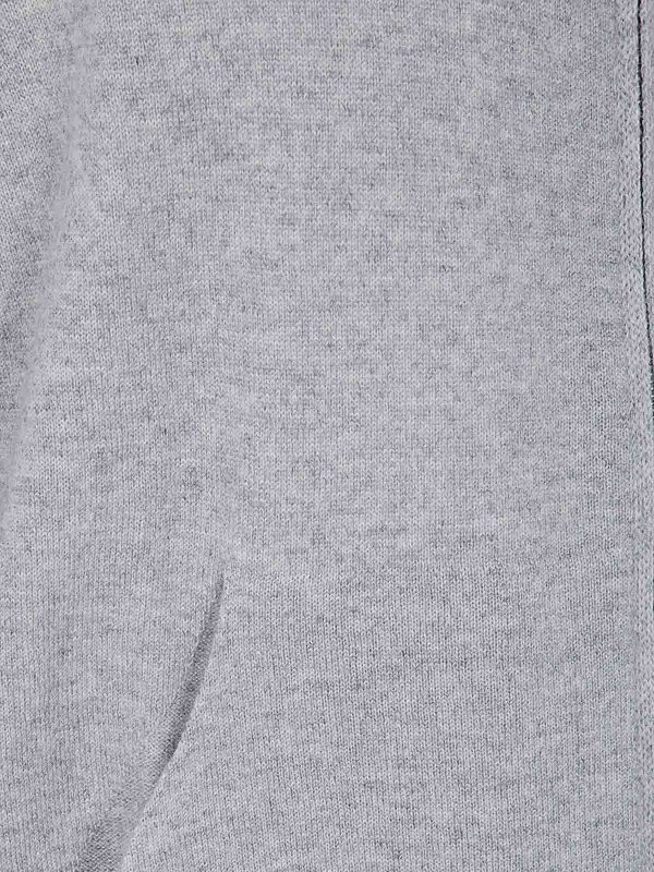 The Best Shops FILIPPO DE LAURENTIIS: Sweatshirts & Sweaters - Long Sleeves Cashmere Wool Full Zip Hoodie