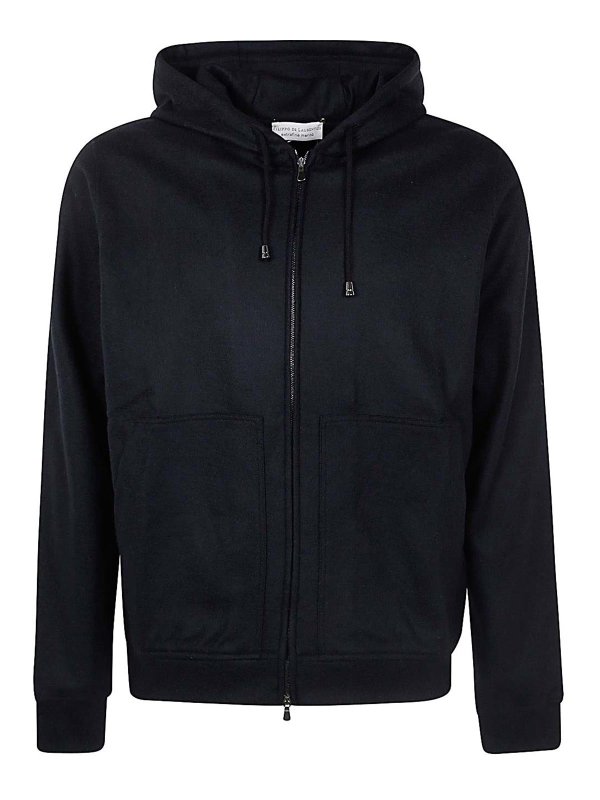 FILIPPO DE LAURENTIIS: Sweatshirts & Sweaters - Long Sleeves Hoodie Fullzip